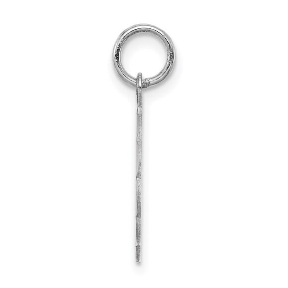 Sterling Silver, Sarah Collection 15mm Brocaded Disc Initial H Pendant - Picture 2 of 5